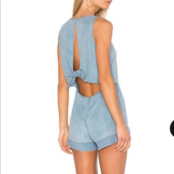 Rag & Bone Denim Tie Back Romper - Picture 5 of 8